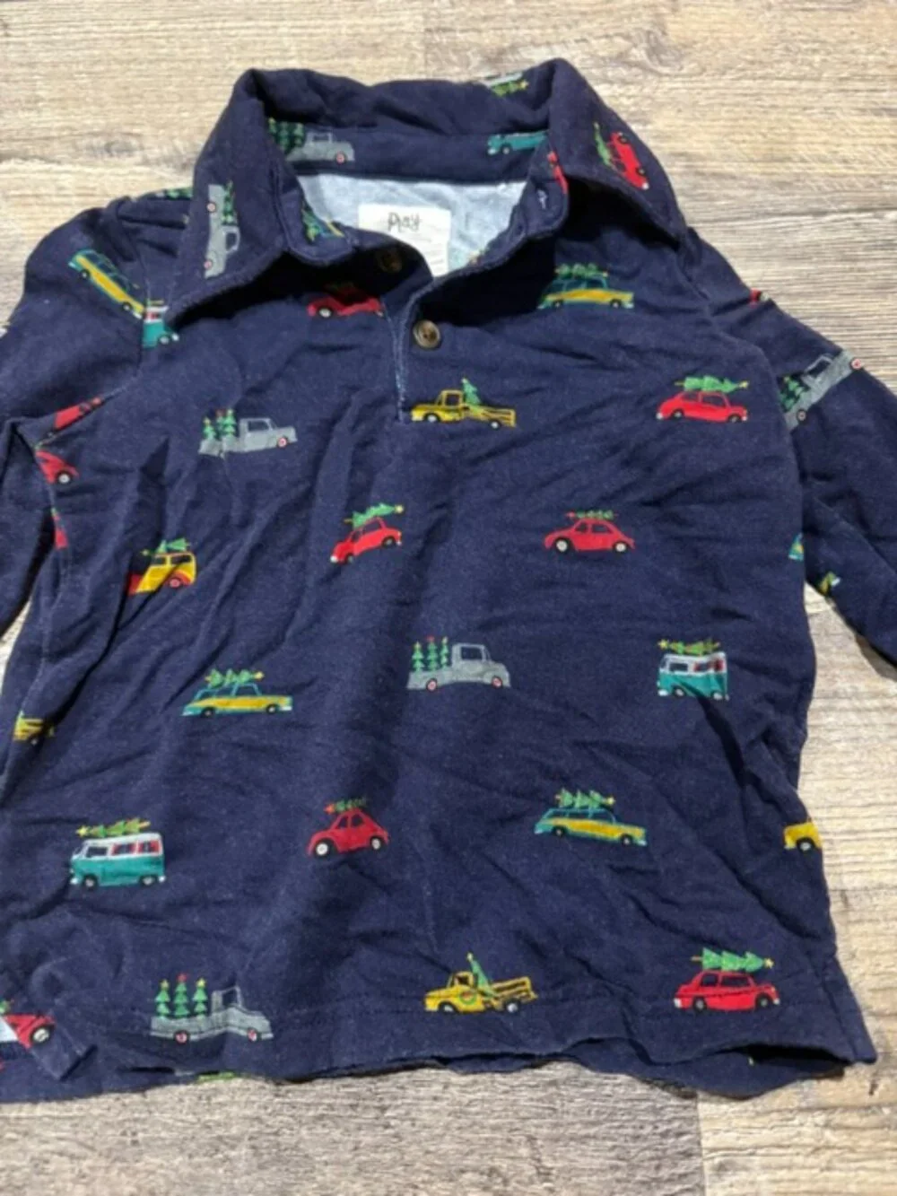 Little Sleepies Long Sleeve Christmas Polo Long Sleeves 2T